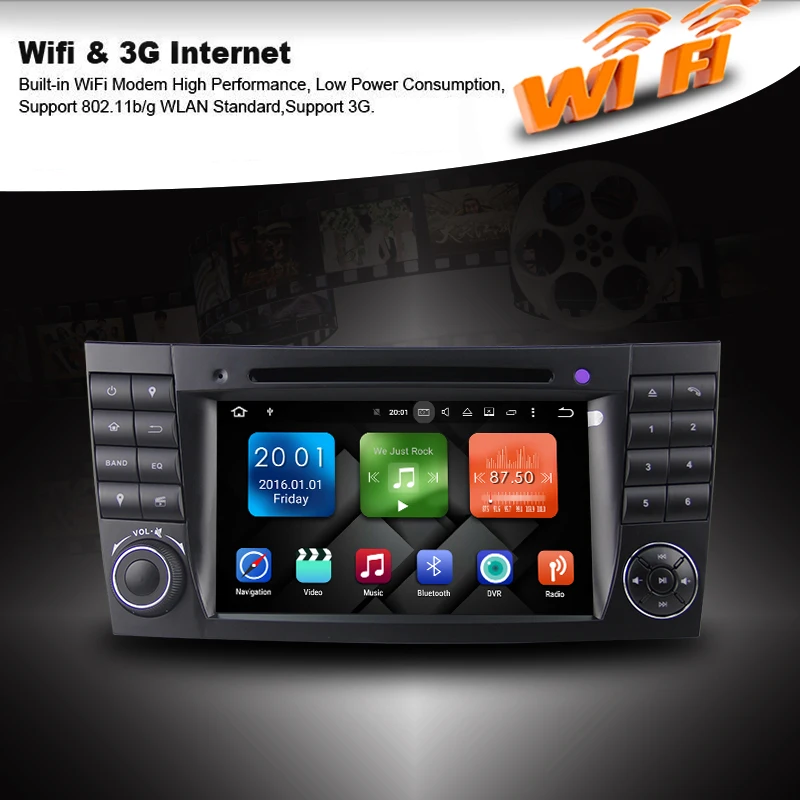 Clearance 2G RAM Android 9.0 Car DVD For Mercedes/Benz E Class/W211/CLK/G Class/W463/CLS/W219 Car radio GPS stereo headunit tape recorder 11