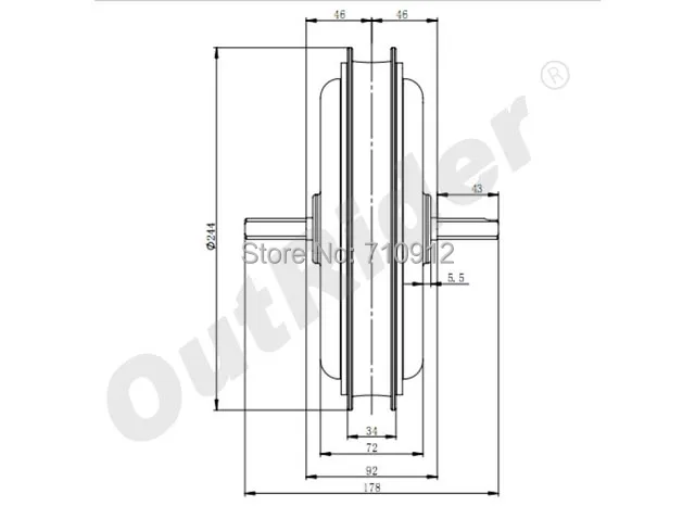 OR01I1 передний v-тормоз 48 V 500 W 2", популярная распродажа высокое качество мощный E-велосипед/E-скутер способный преодолевать Броды/почтовой службой E-трехколесного велосипеда/E-заведенный Мотор DC щетки