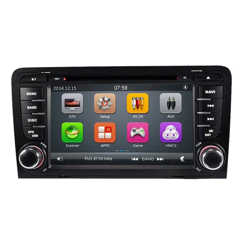 Clearance 2 Din Car DVD Player For Audi A3 8P S3 RS3 Sportback 2003 2004 2005 2006 2007 2008 2009 2010 2011 AutoRadio Multimedia Head unit 1