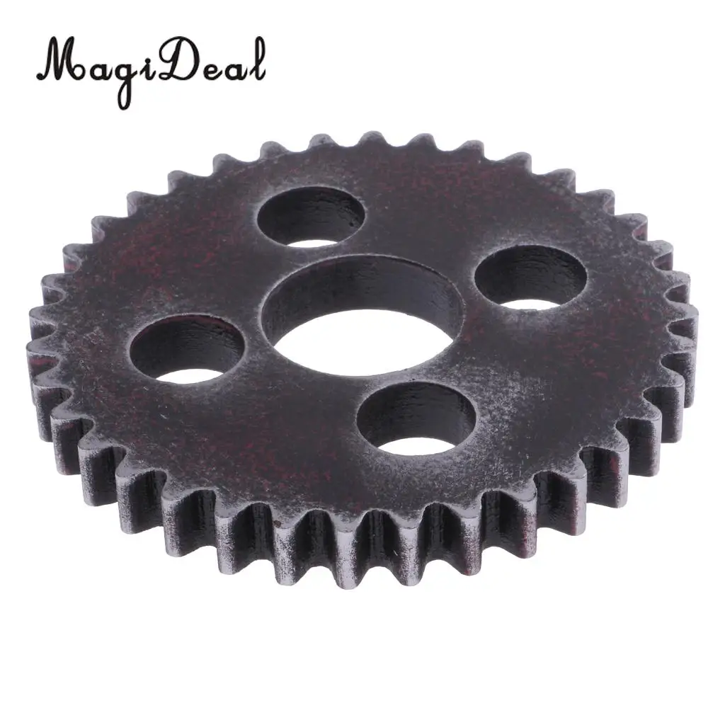 MagiDeal 12cm Vintage Wood Steampunk Gear Home Bar Cafe Craft Art Vintage  Style Wall Decorations #A