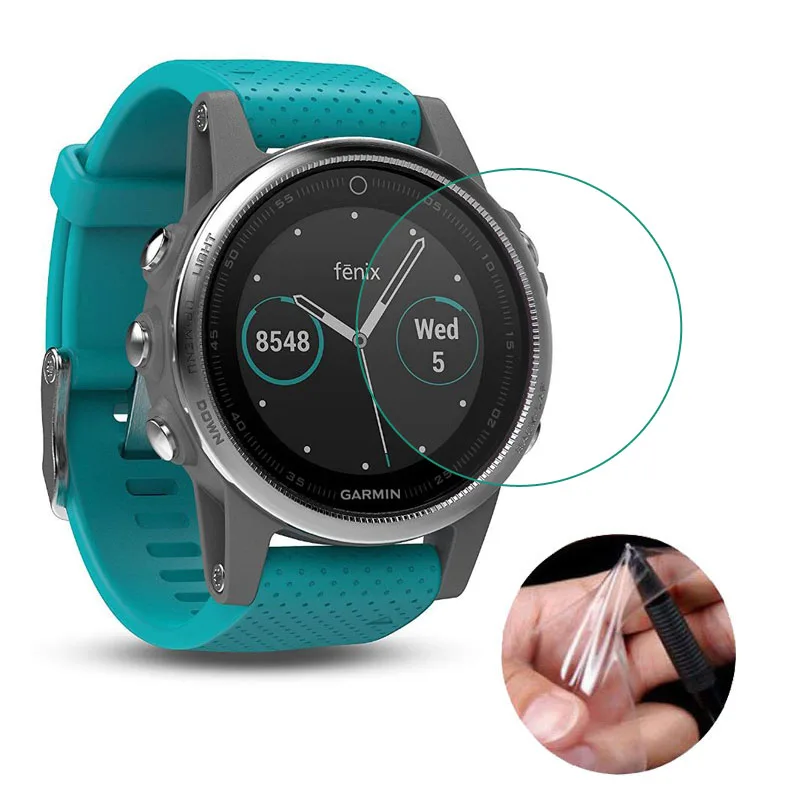Прозрачная защитная пленка из ТПУ для умных часов Garmin Fenix 5/5S/5X Fenix5 Plus (не стекло) 5