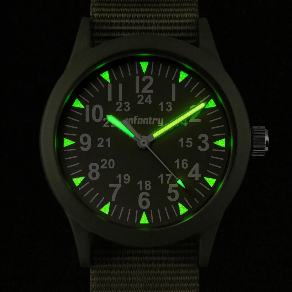  INFANTRY Mens Watches Top Brand Luxury Military Watch Men Army Nato Strap Watch for Men Field Thin 