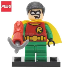 POGO Robin Action Figure Superhero DIY Model Building Brick Set Single Sale Educational Toys For Kids