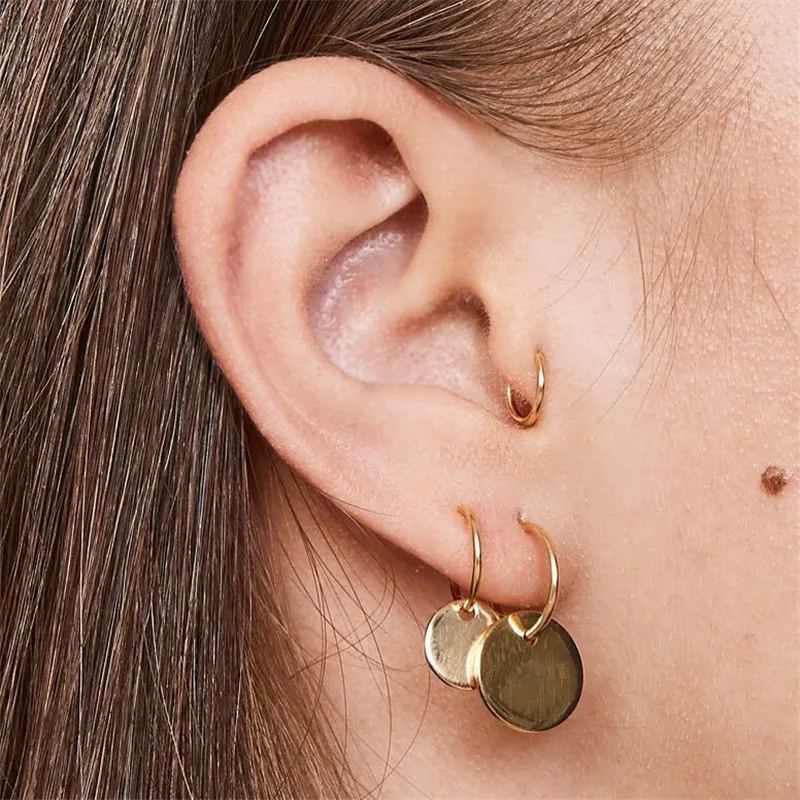 

Miss JQ Fashion Drop Earring Set Mix for Women Gold Color Geometric Sequin Round Circle Earrings Set Party Jewelry Gifts Brincos