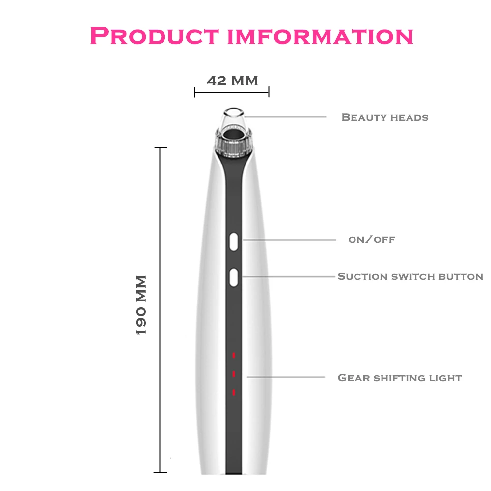 Простой бытовой инструмент для угрей, вакуумный Электрический вакуум для пор с обновлением, 3 модели IPL лампа для красоты технология