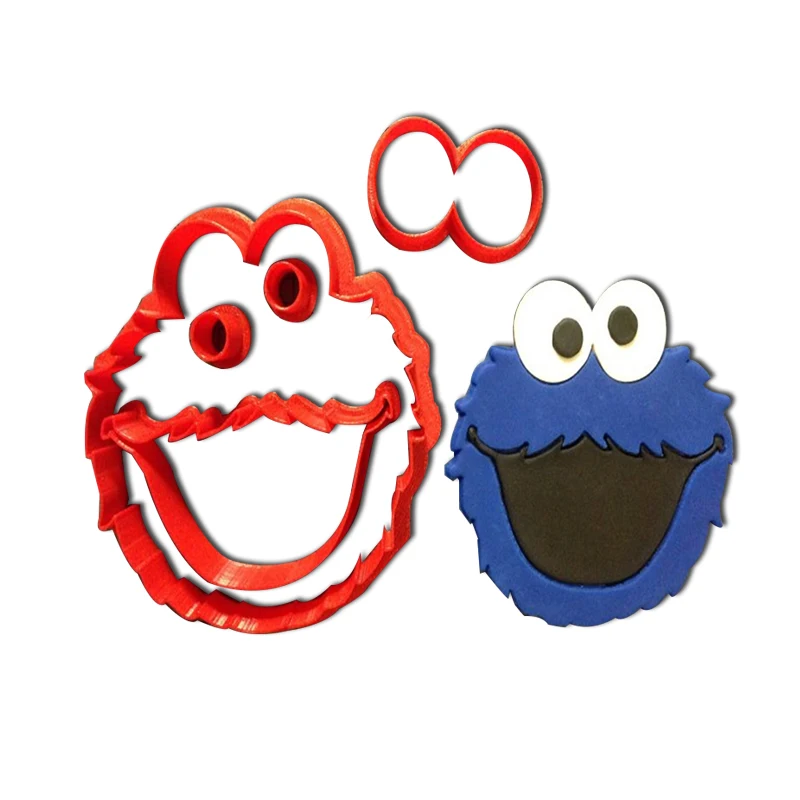 

Cartoon Character Sesame Street elmo Cookie Cutter for Fondant Cupcake Top Custom Made 3D Printed Cookie Cake Decoration Tools