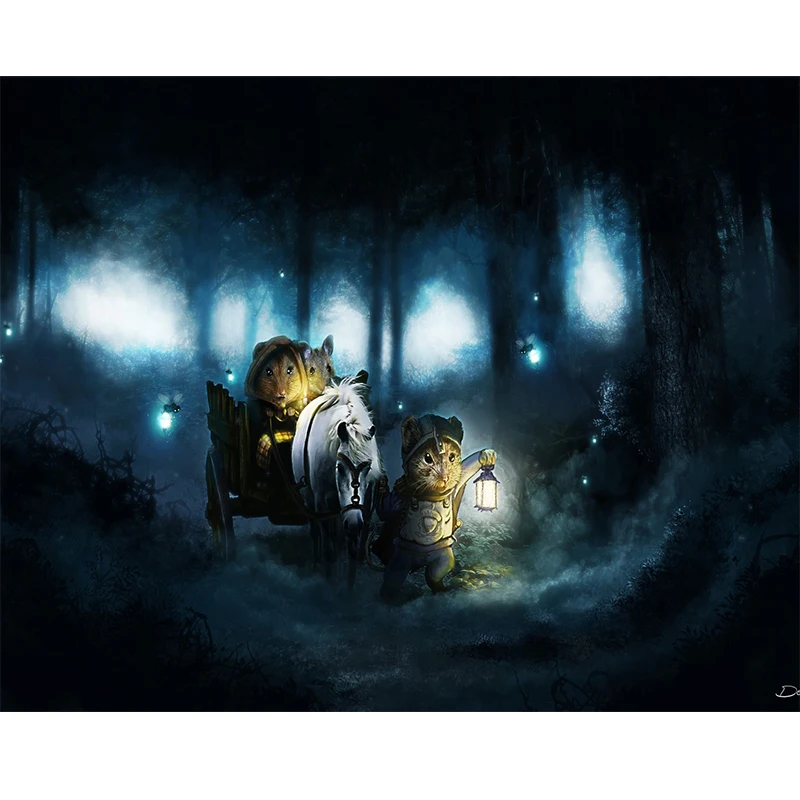 FULL Square Diamond Embroidery 5D Cartoon Mouse Coachman Forest Mosaic Gifts for Kids Painting Cross Stitch Room Decor | Дом и сад
