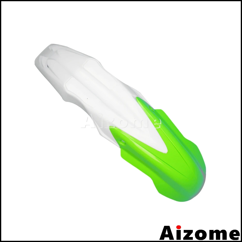 

For Kawasaki KLR KLX KX 110 140 250 450 650 Universal Dirt Bike Green White Front Mudguard Off Road Motocross Fender Mud Guard