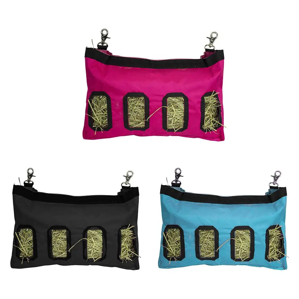 Hay Bag Hanging Feeder Sack Holder Feeding Supply For Rabbit