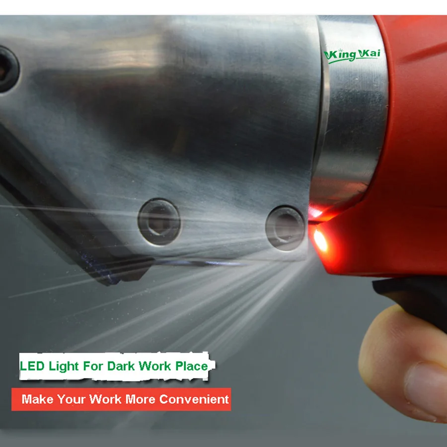 KK 21V Cordless Lithium Battery Electric Scissors Cut Cloth Color Plate Stainless Steel Iron Al Plate Wire Mesh Shear