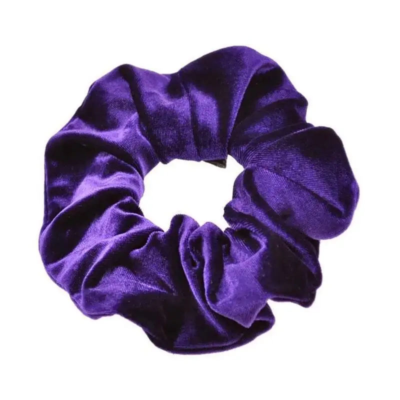 Женское однотонное бархатное эластичное кольцо для волос, элегантная женская повязка на голову, Женский конский хвост, резинка для волос, держатель для девушек, головной убор, аксессуары - Цвет: purple