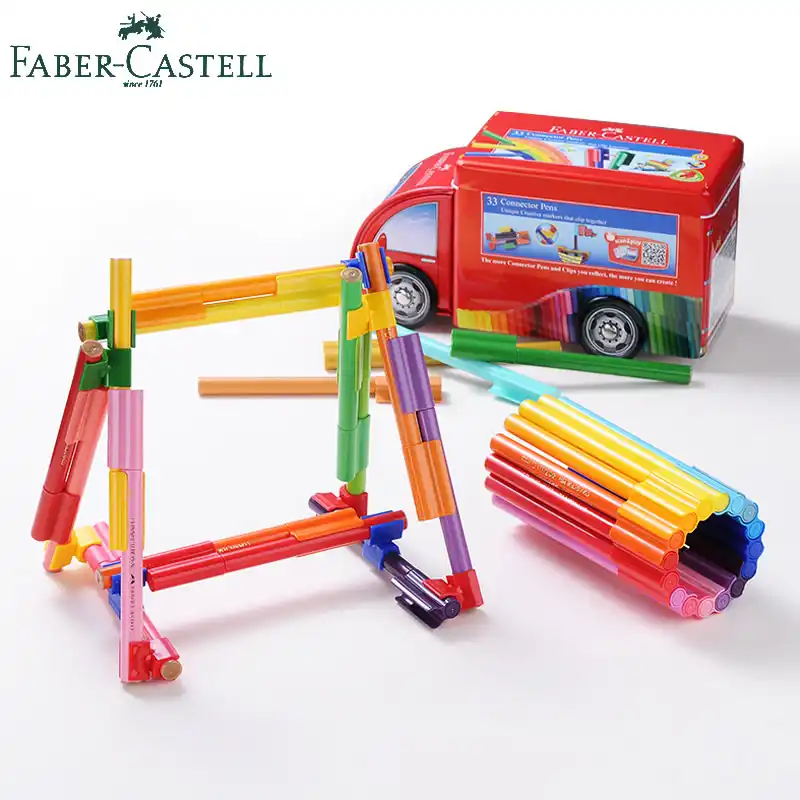Faber Castell Fibre tip Watercolor Pen 33 Colors Connector Truck Art Marker  Ideal for Adult Kids Coloring Books,Manga,Comic,Gift|Art Markers| -  AliExpress