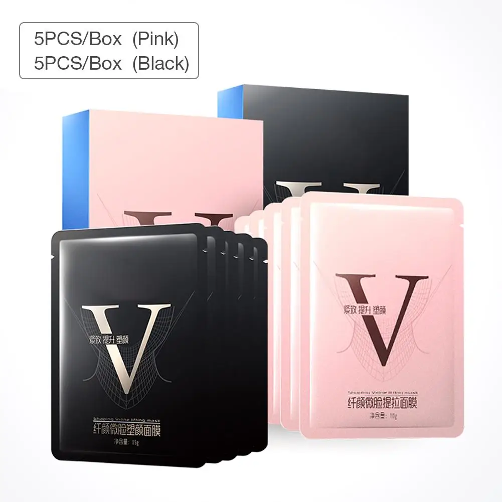 

10PCS V Line Mask Set Neck Face Lifting Mask Chin Up Patch Reducer Contour Tightening Firming Moisturizing Shaping Gel