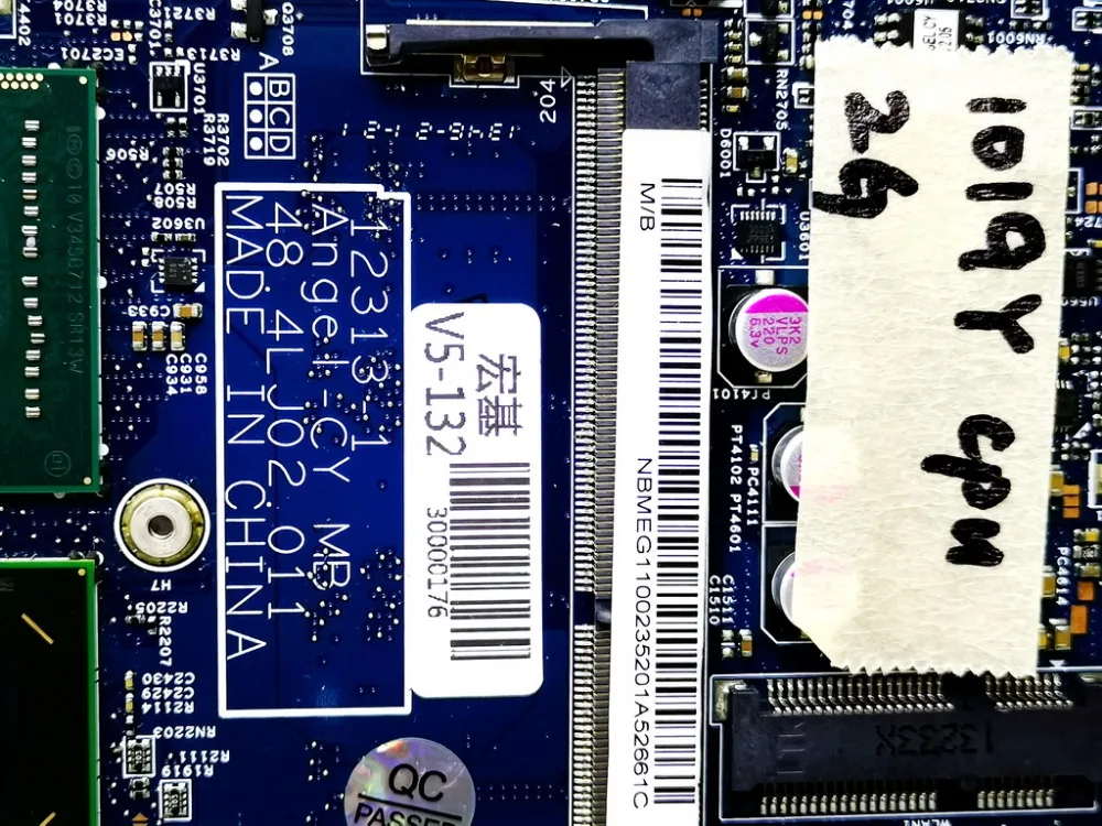 الأصلي لشركة أيسر V5-132P اللوحة المحمول V5-132 1019Y 2 GB 12313-1 48.4LJ02.011 اختبار جيد شحن مجاني
