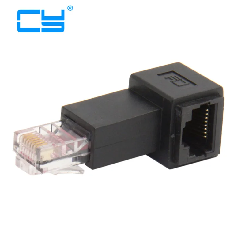 

Left Angled 90 Degree 8P8C FTP STP UTP Cat 5e Male to Female Lan Ethernet Network Extension Adapter