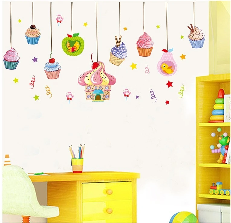 candy wall stickers delicious cake decor ice cream wallpaper birthday party decorations home store window vinyl - Party Decoration Stores candy wall stickers delicious cake decor ice cream wallpaper birthday party decorations home store window vinyl - Party Decoration Stores