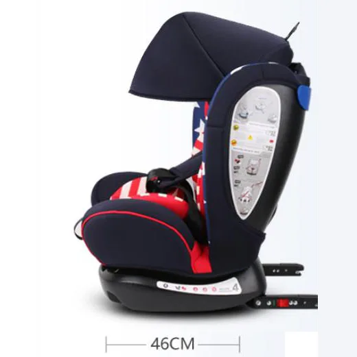 ISOfix интерфейс детское автомобильное безопасное кресло-трансформер детское автомобильное сиденье-бустер Регулируемая укладка сидя пятиточечный ремень безопасности CCC - Цвет: isofix sunshade