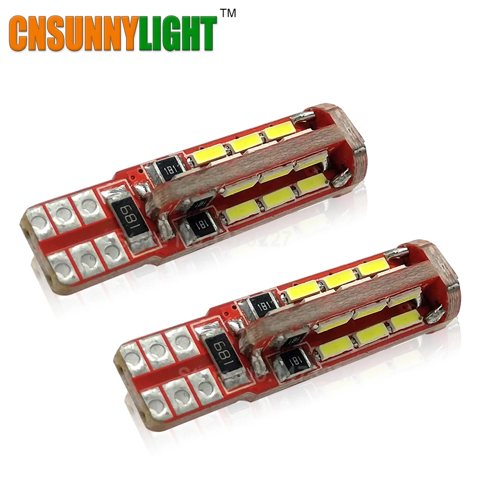 CNSUNNY светильник 6 шт. светодиодный автомобильный s T10 168 192 4014 W5W 27SMD CANBUS без ошибок