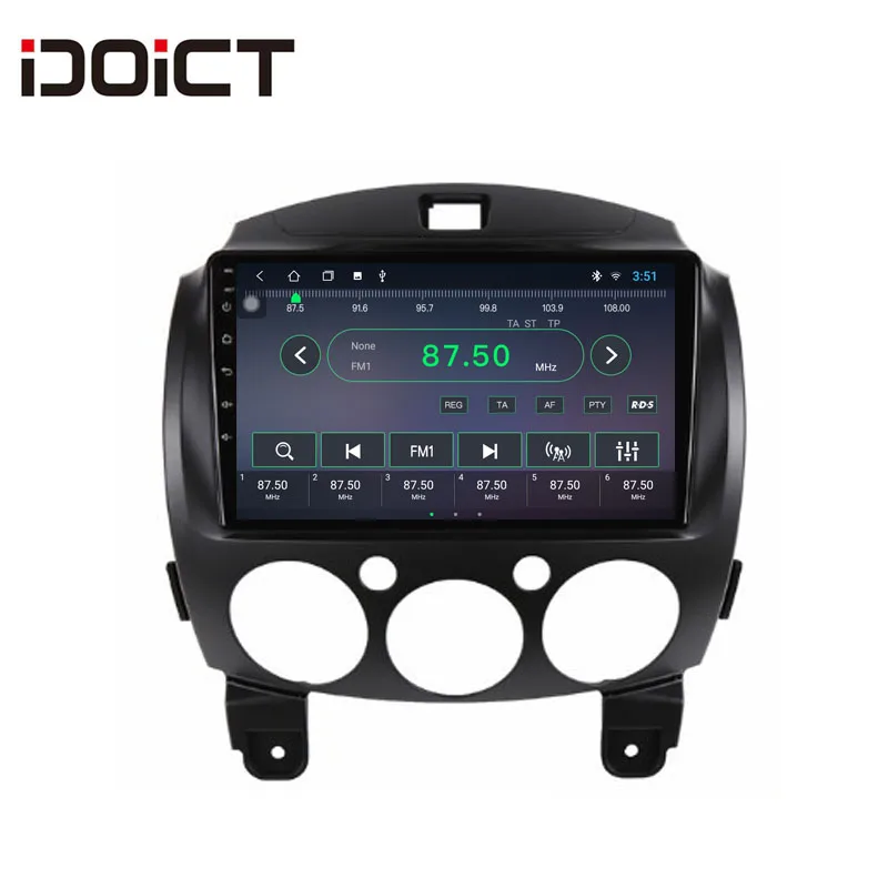 

IDOICT Android 8.1 IPS 2G+32G 8 CORE Car DVD Player GPS Navigation Multimedia For Mazda 2 Radio 2007-2012 car stereo