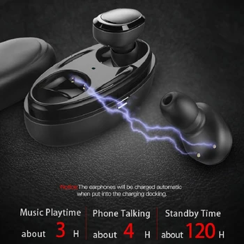 

T12 TWS Wireless Bluetooth V4.1 HIFI Earphone Stereo Headset Mini Waterproof Earpiece Sport Bass Earbuds Cordless Earphones