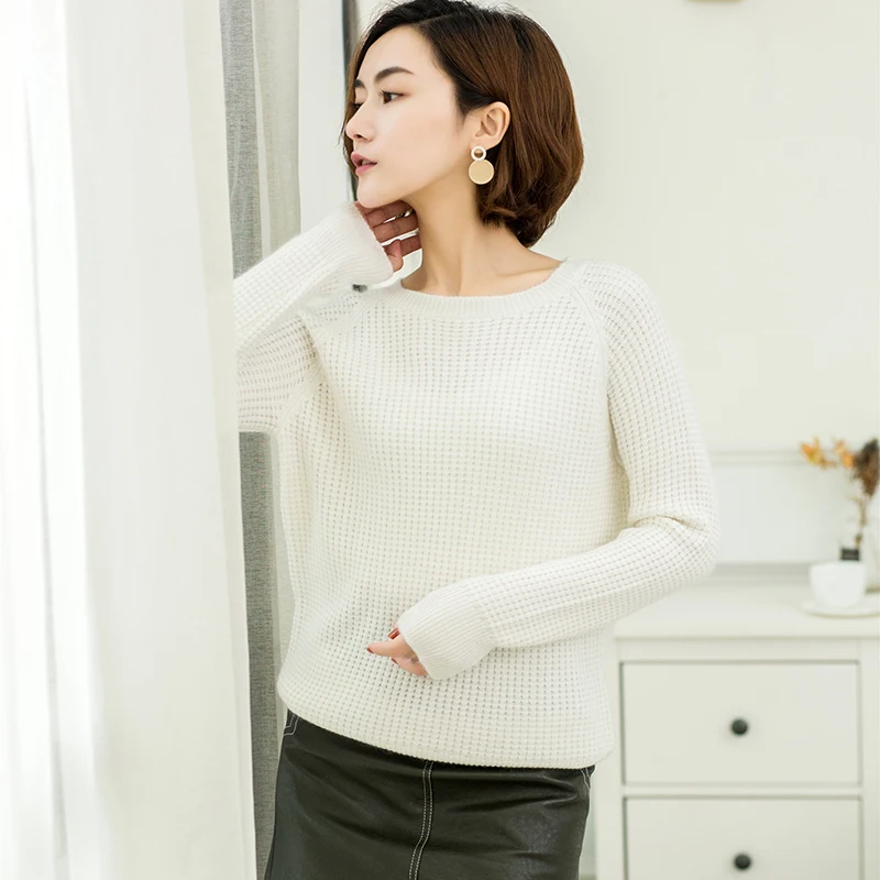 HZYRMY Autumn Winter New Women' Cashmere Sweater Fashion O-Neck Loose High-quality Solid Color Wool Pullover Short Soft Sweaters HZYRMY Autumn Winter New Women' Cashmere Sweater Fashion O-Neck Loose High-quality Solid Color Wool Pullover Short Soft Sweaters
