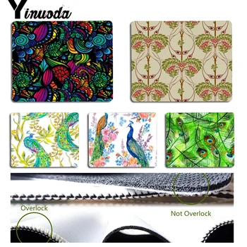 

Yinuoda Peacock painted pattern Customized laptop Gaming mouse pad Size for 18x22x0.2cm Gaming Mousepads
