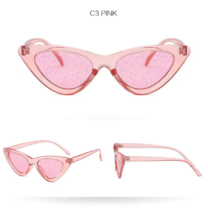 YOOSKE маленькие Cateye 90s солнцезащитные очки женские винтажные оправа для очков в стиле кошачьи глаза оттенок сексуальные блестящие линзы солнцезащитные очки Оттенки для женщин s