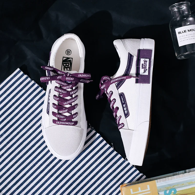 

Women joker Canvas Sneakers Comfortable Shoes Vulcanize Flats Casual Man Chaussure Lace-up Ladies Trainers Footwear Yasilaiya
