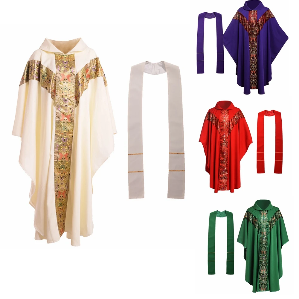 Homens formais Traje Padre O Clero Da Igreja Católica Paramentos Robe Batina Casula Lidar em de Homens formais Traje Padre O Clero Da Igreja Católica Paramentos Robe Batina Casula Lidar em de
