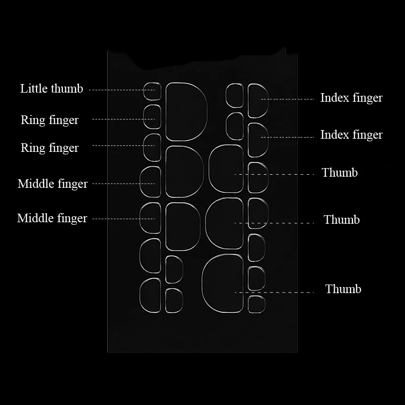 10 листов желе двухсторонняя лента для ногтей наклейки Советы прозрачные самоклеющиеся наклейки для украшения накладные ногти для пальцев ног