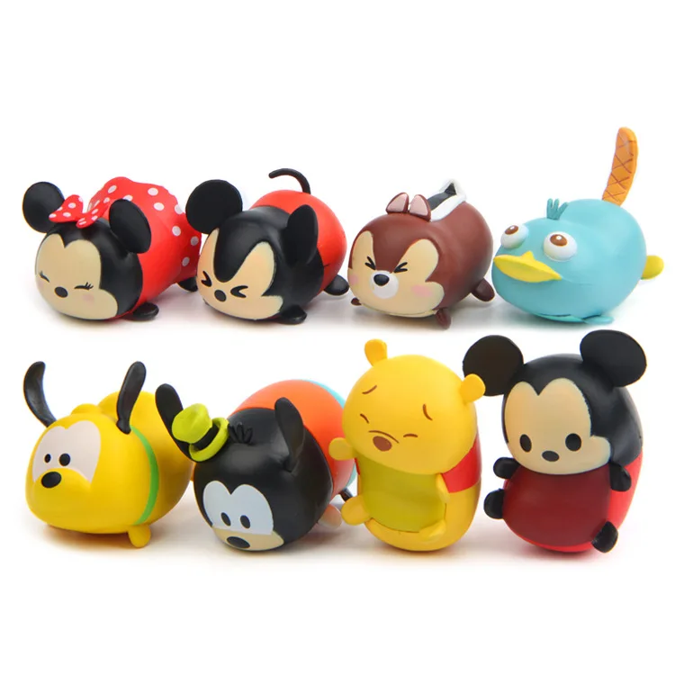 

8pcs/set Mickey Minnie Winnie Goofy Pluto Chip and Dale Cute Dolls PVC Figure Toys Kids Birthday Gift