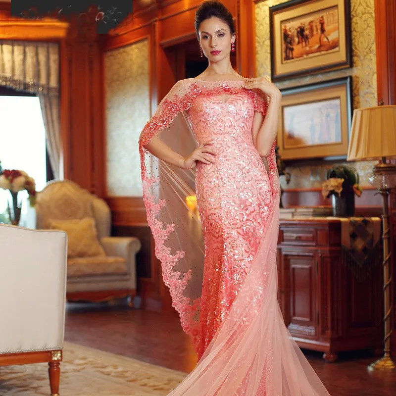 Exclusive-designer-Mermaid-Crystal-shawl-dubai-kaftan-muslim-evening-dress-2016-zuhair-murad-evening-dresses-long (2)