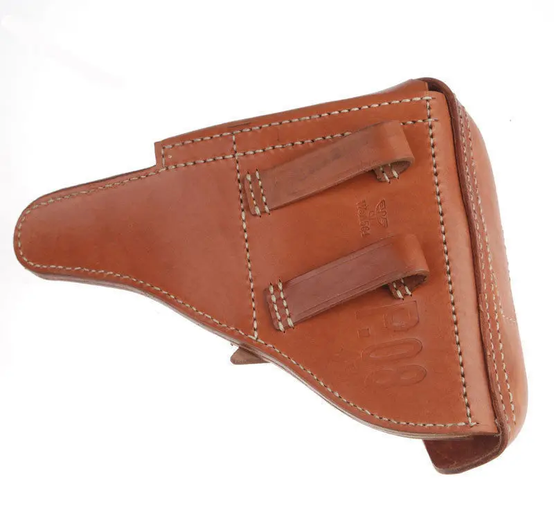 WWII German Military Brown Officer Leather Luger P08 P-08 Hardshell Holster military holster