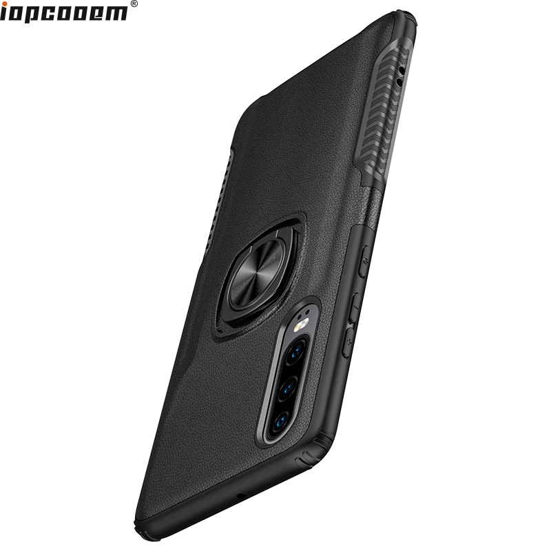 

Phone Cases For Huawei P30 Case Ring Magnetism Stand Shockproof Car stand Armor back cover For Huawei P30 Coque 6.1 Inch