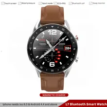 Мужские спортивные часы L7 Bluetooth Смарт-часы для мужчин ЭКГ+ PPG HRV пульсометр кровяное давление P68 водонепроницаемый смарт-браслет Android IOS