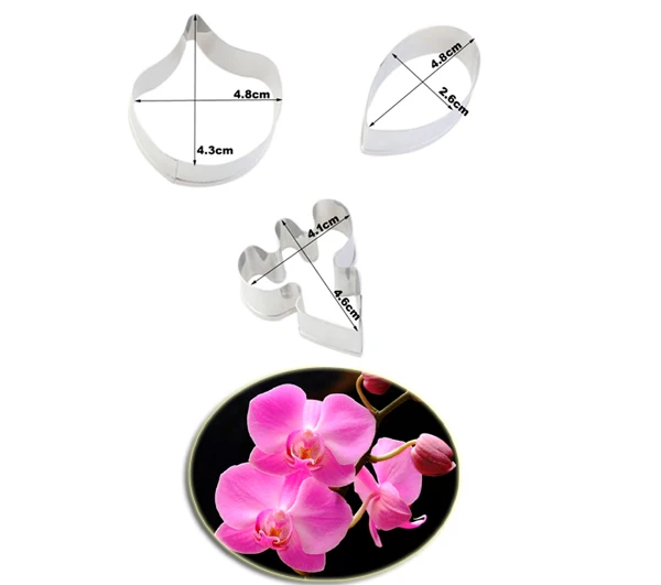 Силиконовая форма и резак для орхидеи Phalaenopsis помадки инструменты украшения