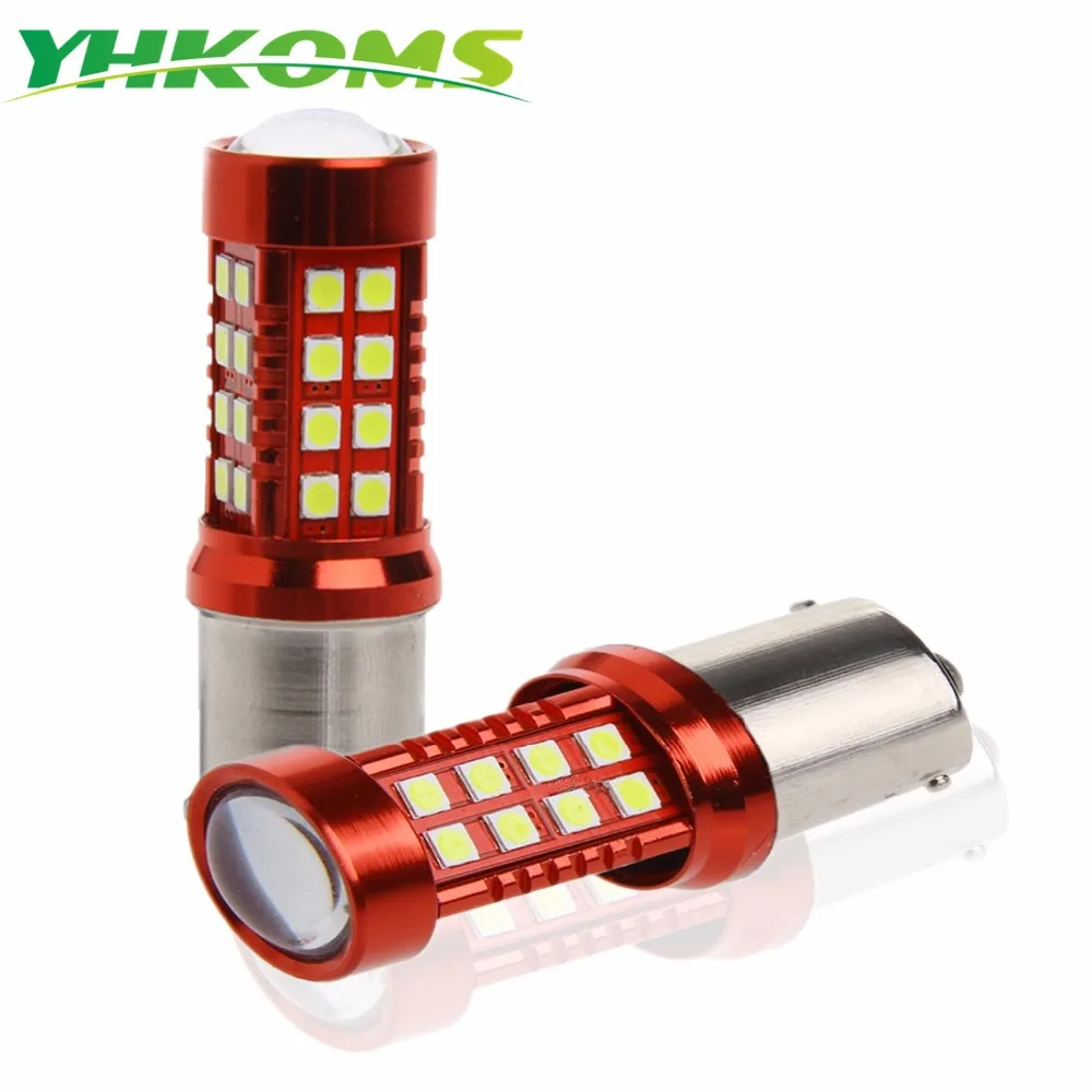 

YHKOMS 2 Pcs 1156 BA15S LED Bulb 3030 SMD 400LM Brake Light Backup Light Car Reverse Lamp Auto Rear Parking Bulb 12V 6000K