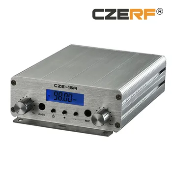 

Free Shipping CZE-15A 15w Stereo FM Radio Station Wireless FM Transmitter with GP2 aluminum antenna kit