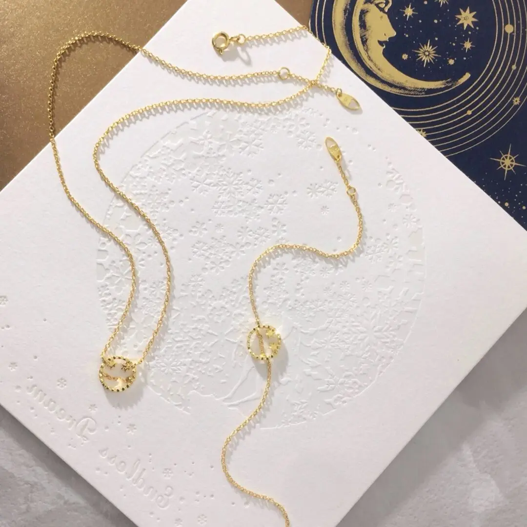 

Fashion Star-Moon Combination Smiling Face Modeling Necklace Bracelet Set for women,925 Sterling Silver,RDJT00871