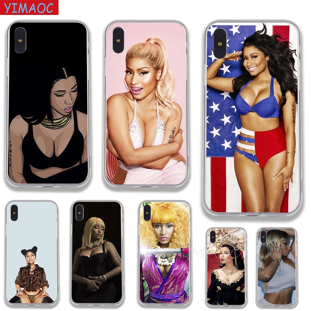 

YIMAOC Rap singer Nicki Minaj Soft TPU Silicone Case Cover for iPhone 8 7 6 6S Plus 5 5S SE X XS Max XR Coque Shell Cases