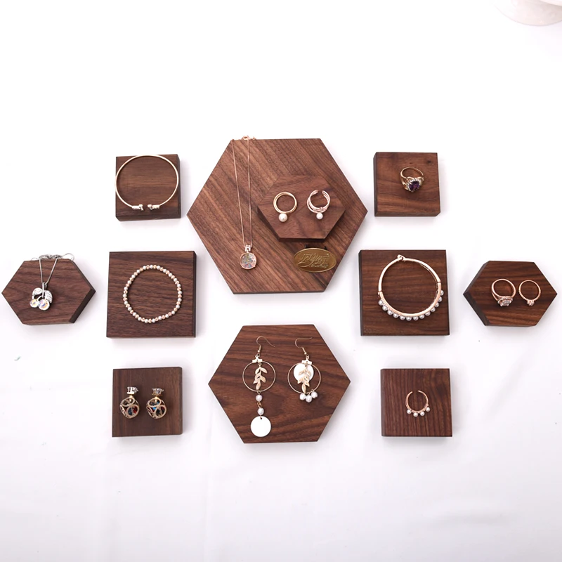 

Solid Wood Jewelry Display Blocks Jewelry Display Stand Earrings,Pendant, Bracelets, Ring Display Riser