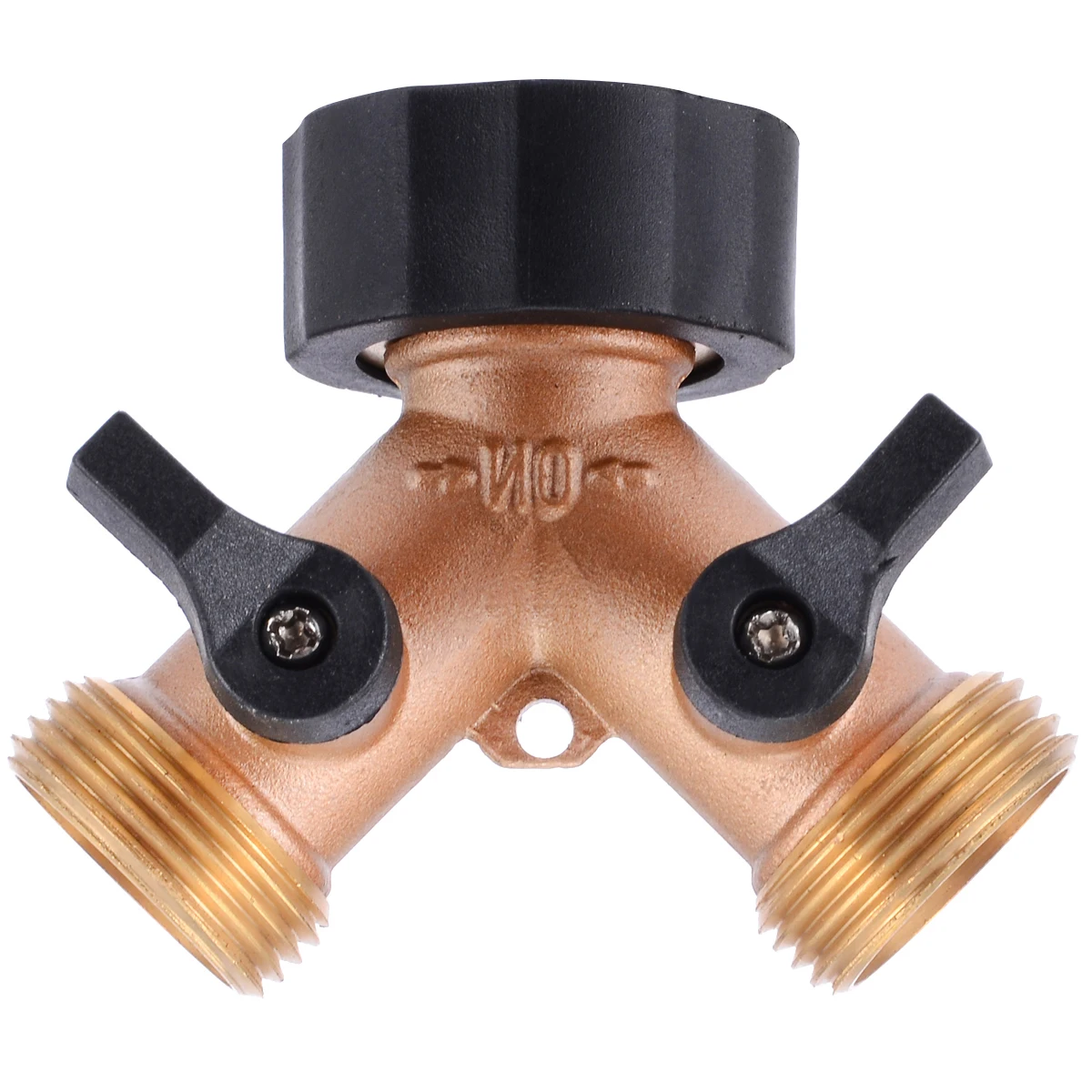Hose Pipe Splitter 3/4 Inch Brass 2 Way Valve Splitter Hose Pipe Adapter Connector Tap Gardening Irrigation Tool Mayitr
