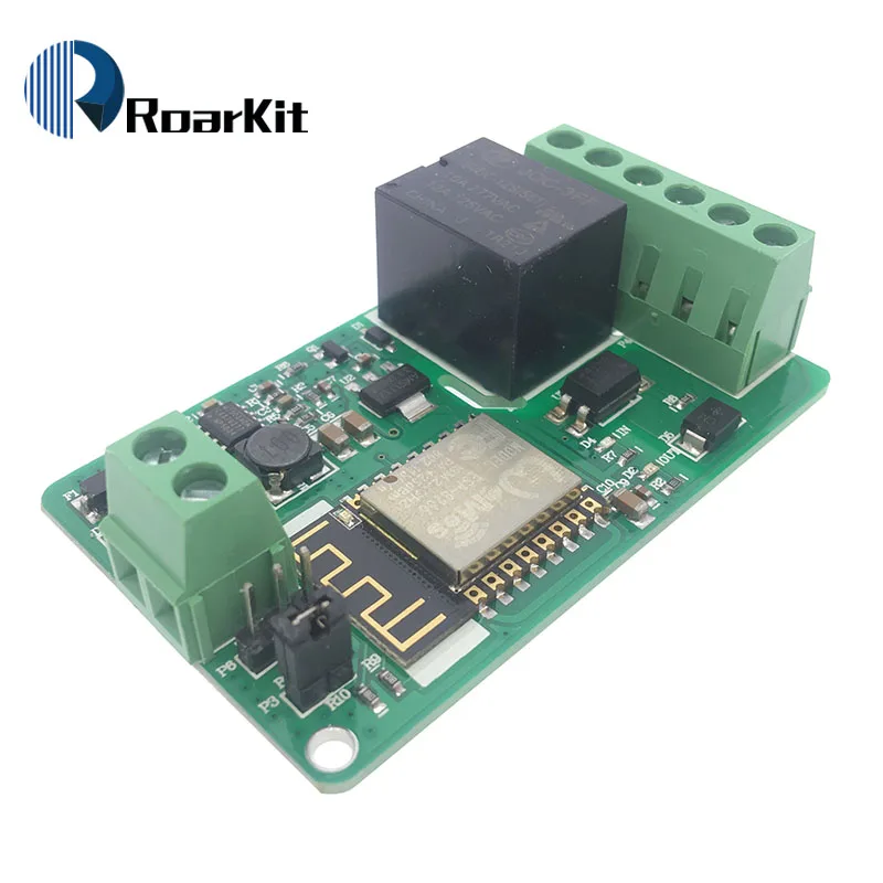 Новое поступление 1 шт. зеленое ESP8266 10A 220 В сетевое реле WIFI модуль вход DC 7 ~ 30 в