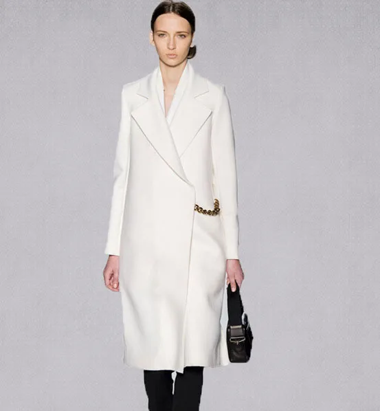 manteau femme blanc long