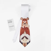 Мужской повседневный модный мужской британский жених платье для церемонии до ежедневный галстук вечерние медведь панда 8 см 6 см