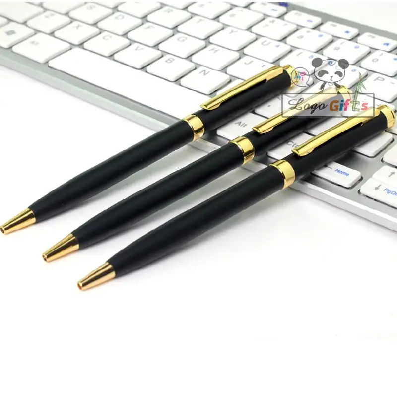 

2015 designer ballpoint pen custom stickers use for laser marking machine and the gold pen can be made enhance your temperament