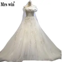 2018 Novo Design Vestido De Casamento De Cristal vestido de Baile Sexy Lace Vestido de Casamento V Neck Lace Up Vestido De Noiva