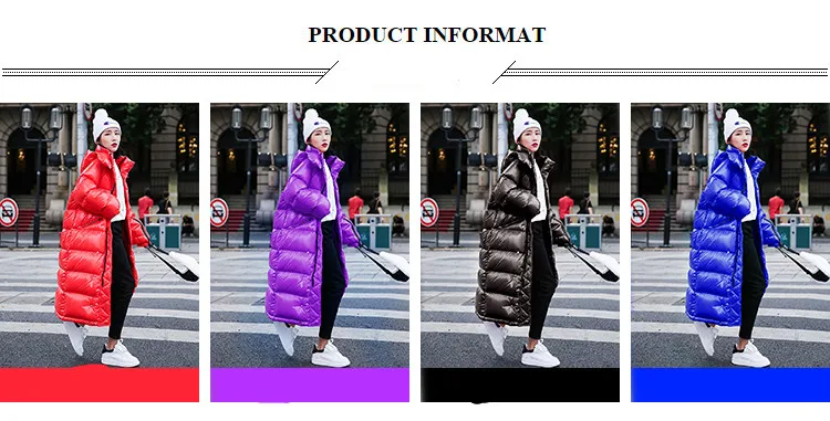 Winter Woman Coats 2019 Medium And Long Section Thick Down Feather Padded Clothes Harajuku Style Bread Service Women's Winter Jacket AS148 (2)