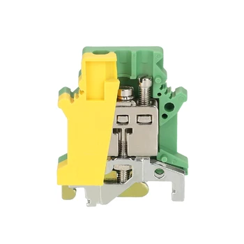 

Din Rail Terminal Blocks Ground 10Pcs USLKG-16N Instead of PHOENIX CONTACT Universal Class Connector Screw Terminal USLKG16N