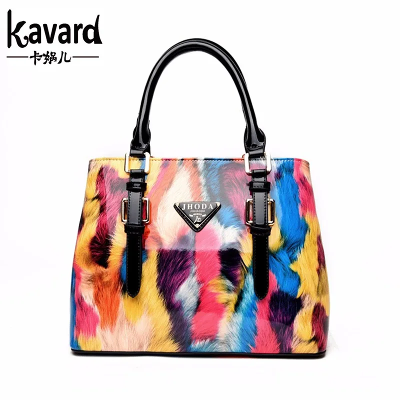  KAVARD Luxury Women Handbags Famous Designer Shoulder Bags Patent Leather Bags Women 2017 Fashion Bolsa Ladies Sac A Main 